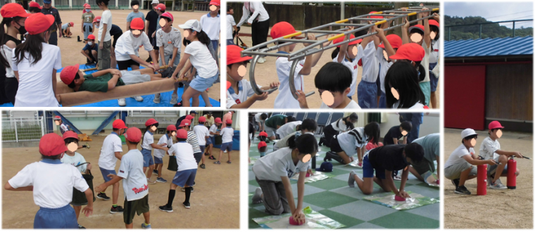 渦が森小学校防災学習の様子