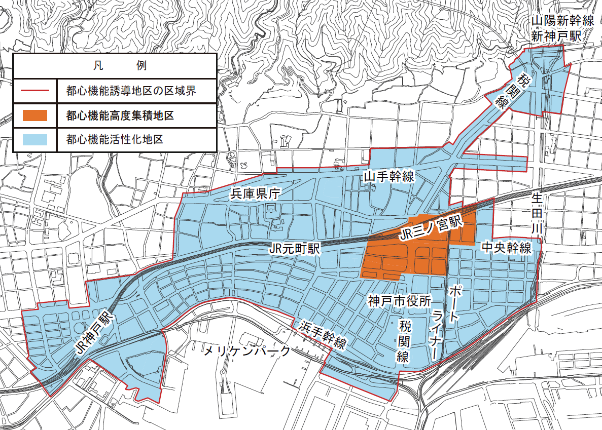 都心機能誘導地区_区域図