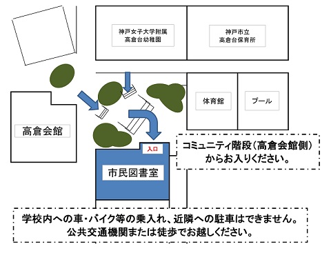 市民図書室への地図