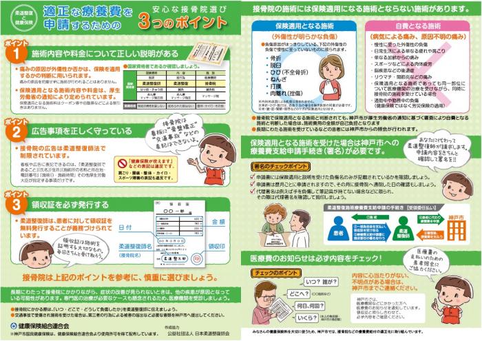 リーフレット「柔道整復と健康保険」