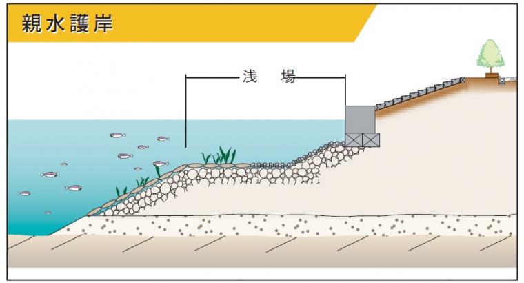 親水護岸イラスト