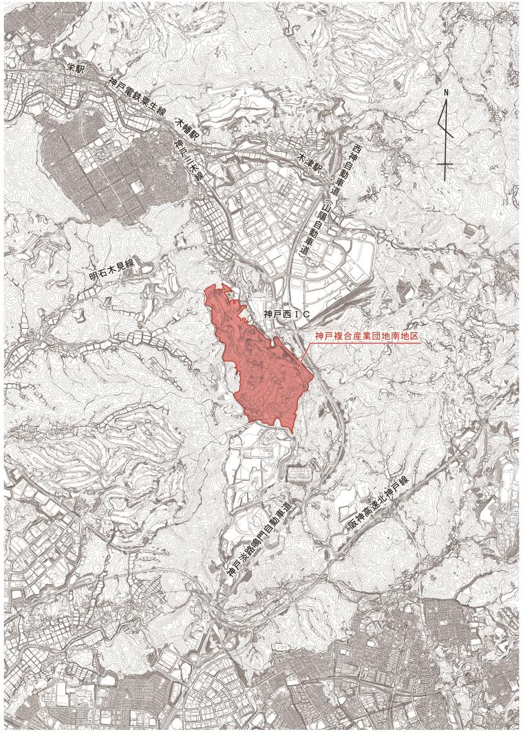 神戸複合産業団地南地区位置図