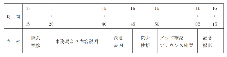 日程